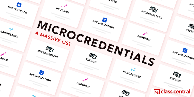 Massive List of MOOC-based Microcredentials